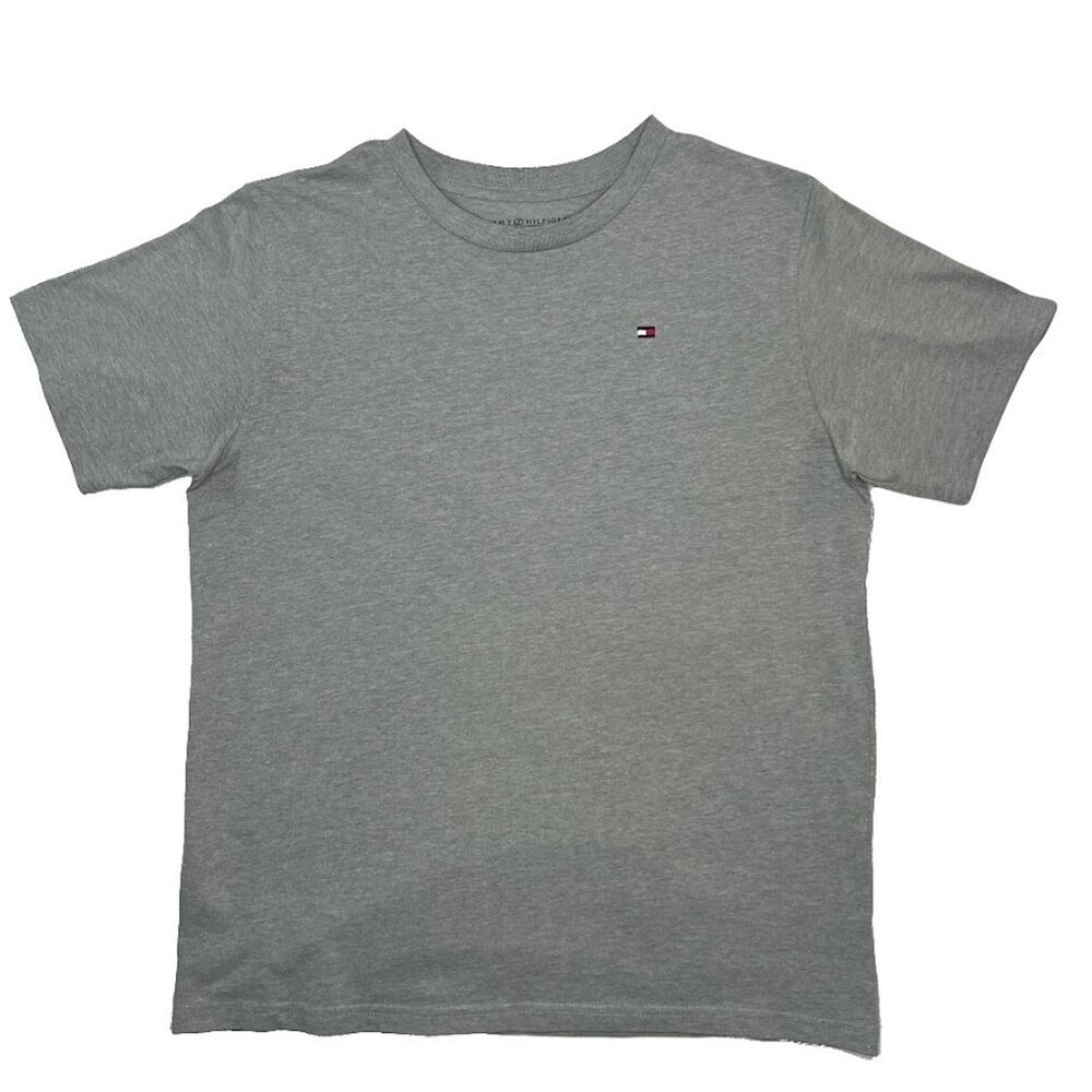 Tommy Hilfiger Boys Youth Large Navy Gray T Shirt Short Sleeve. L/G/G 16/18
